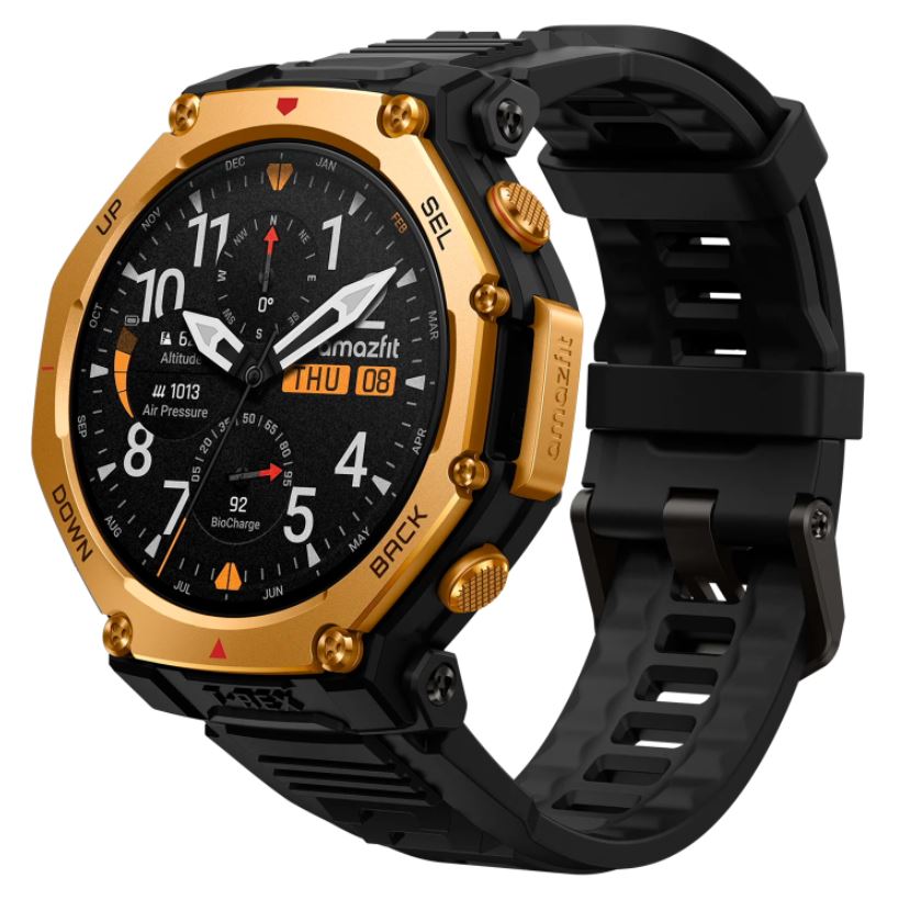 Smartwatch Amazfit T-Rex 3 Pro A2549 44mm - Negro Y Dorado