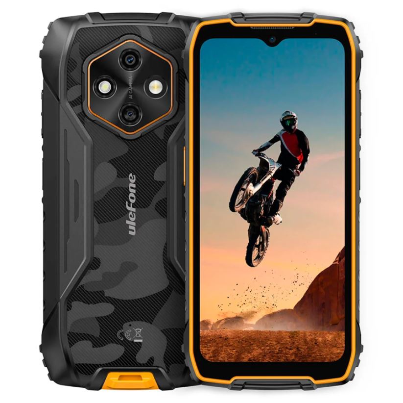 Celular Ulefone RugKing 4 Pro 256GB 8GB RAM + 8GB RAM Virtual Dual SIM 6.56" NFC - Naranja