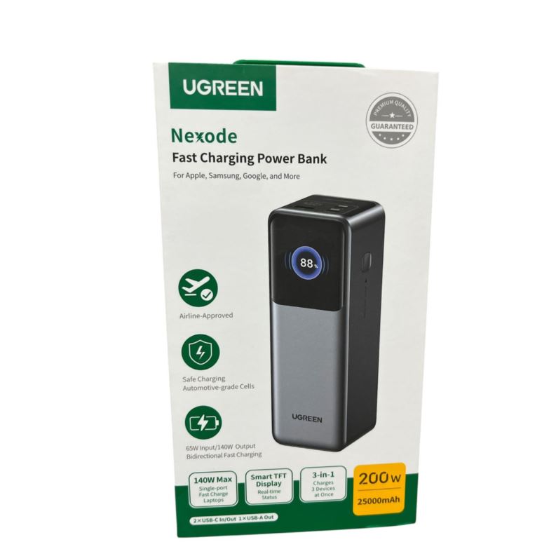 Cargador Portatil UGREEN Nexode PB722 25000mAh 200W 2xUSB-C + 1xUSB-A - Gris