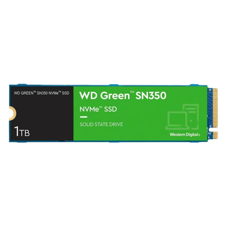 SSD Western Digital M.2 1TB SN350 Green NVMe - WDS100T2G0C