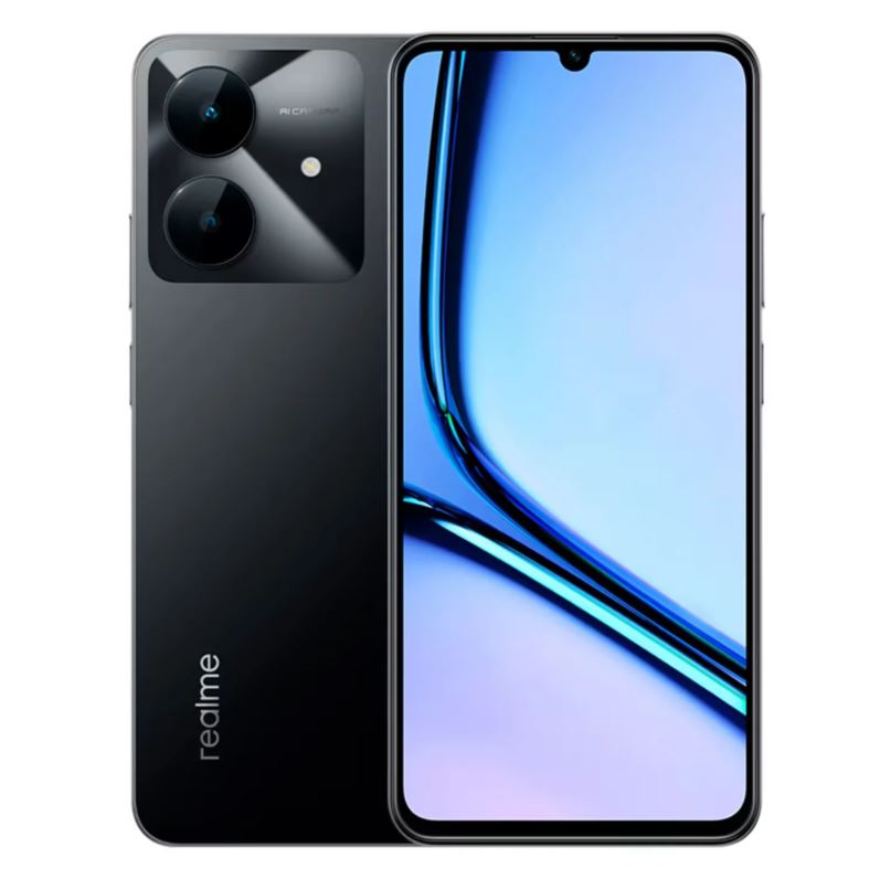 Celular Realme Note 60x RMX3938 64GB 4GB RAM Dual SIM Pant. 6.74" 8MP - Negro (Anatel)