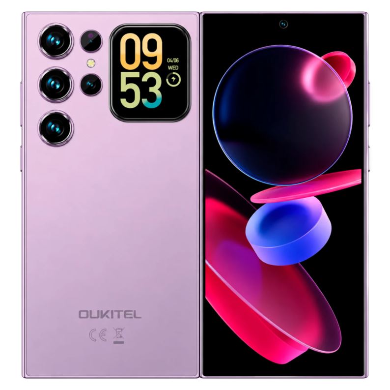 Celular Oukitel C72 128GB 4GB RAM Dual SIM Pantalla 6.88" - Lila