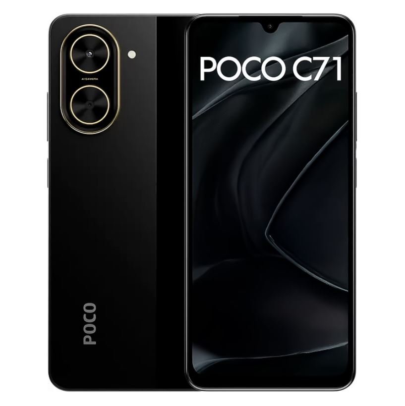 Celular Xiaomi Poco C71 128GB /4GB RAM /Dual SIM /Panta. 6.88 /32MP - Negro (Global)